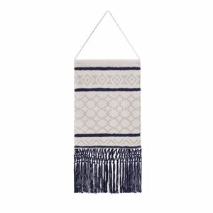 Woven Wall Tapestry with Tassel Fringe